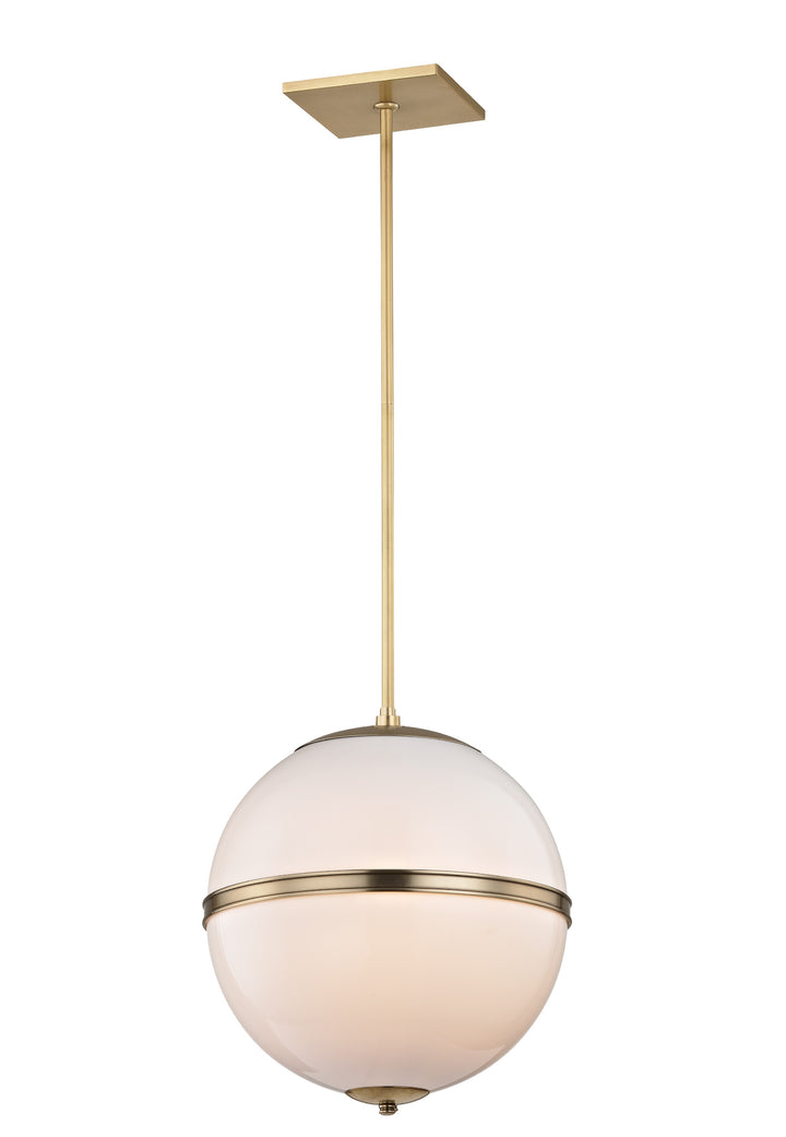 Crystorama Brian Patrick Flynn Truax 4 Light Aged Brass Pendant