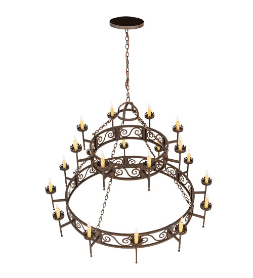 66" Wide Majella 20 Light Two Tier Chandelier