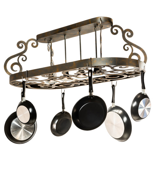 48" Long Neo 4 Light Pot Rack