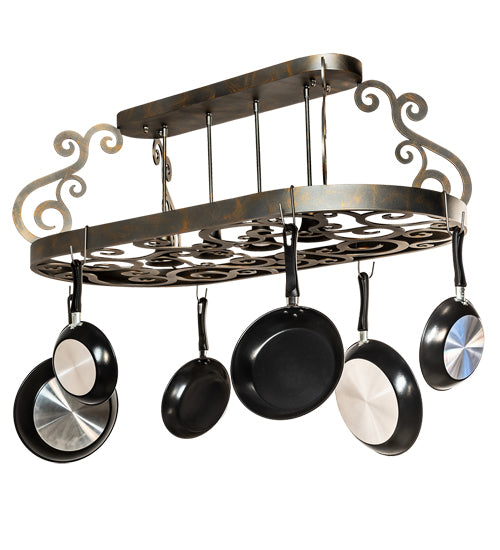 48" Long Neo 4 Light Pot Rack