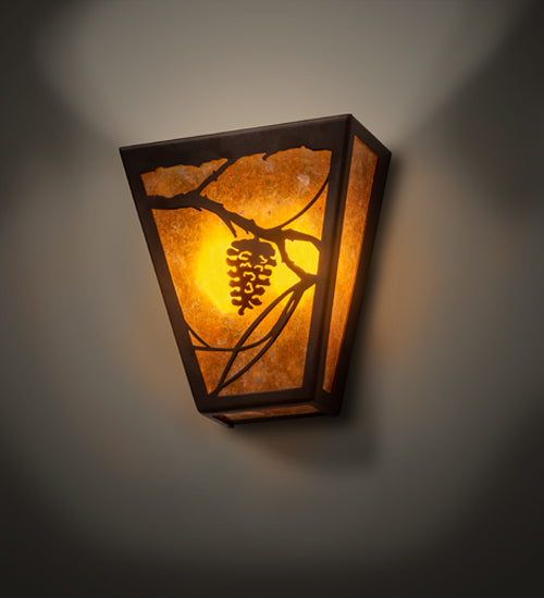 7" Wide Whispering Pines Wall Sconce