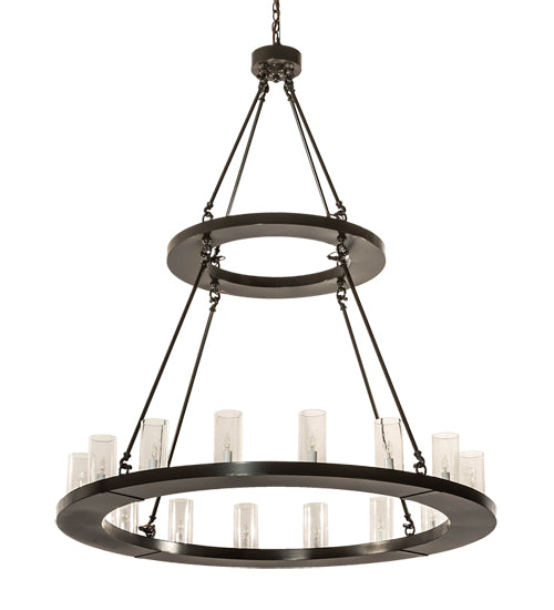 48" Wide Loxley 16 Light Two Tier Chandelier