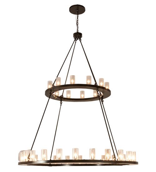 72" Wide Loxley 36 Light Two Tier Chandelier