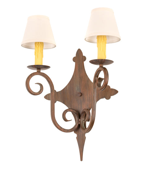 15" Wide Angelique 2 Light Wall Sconce