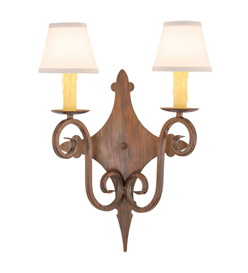 15" Wide Angelique 2 Light Wall Sconce