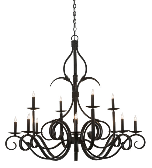 48" Wide Cypress 12 Light Chandelier