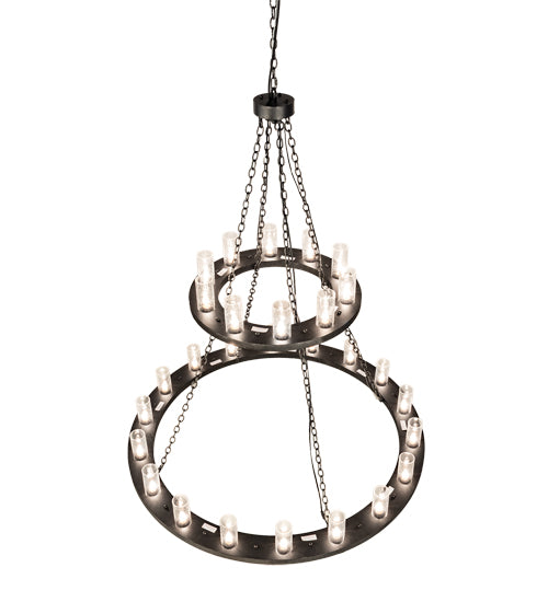 60" Wide Loxley 28 Light Two Tier Chandelier