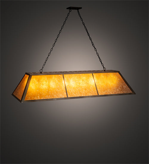 60" Long Tri-Panel Oblong Pendant