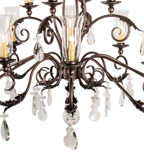 62" Long Windsor 14 Light Oblong Chandelier