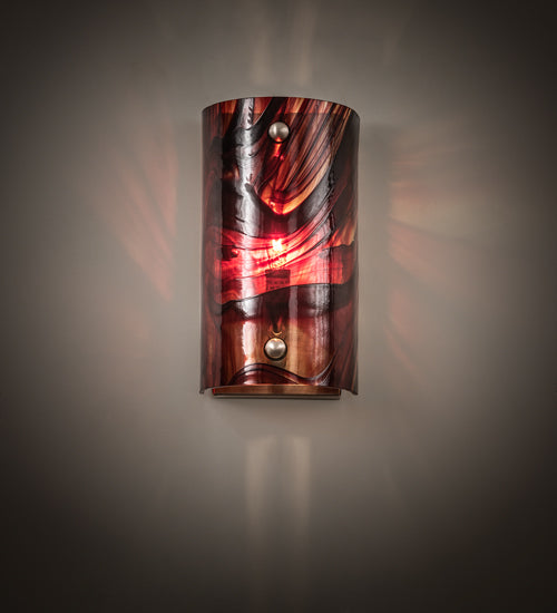 5" Wide Cabernet Swirl Wall Sconce