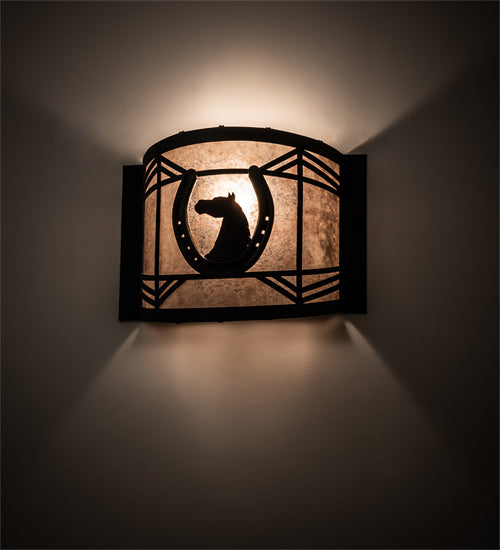 12" Wide Horseshoe Wall Sconce