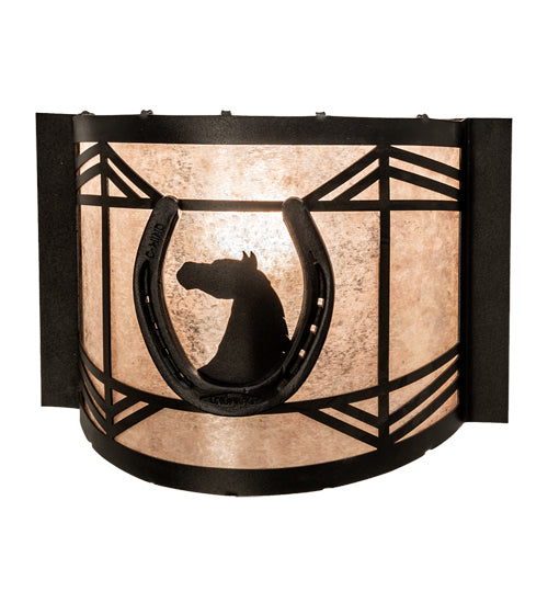 12" Wide Horseshoe Wall Sconce