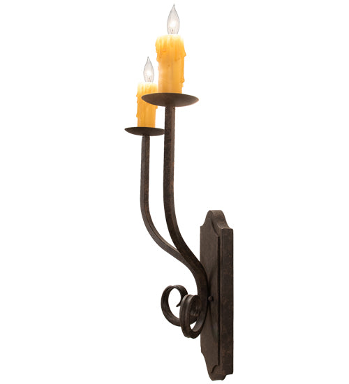 14" Wide Samuel 2 Light Wall Sconce