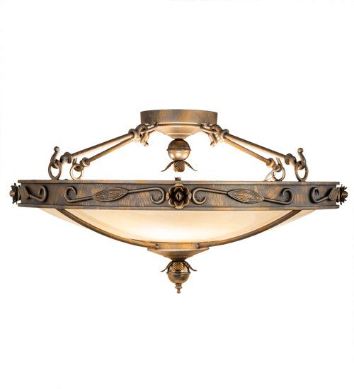 27.5" Wide Arabesque Flushmount