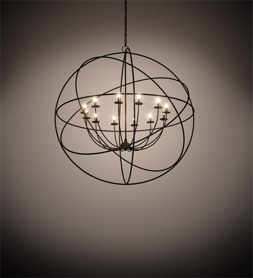 54" Wide Atom Enerjisi 12 Light Chandelier