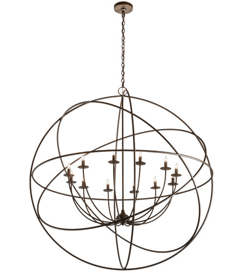 54" Wide Atom Enerjisi 12 Light Chandelier