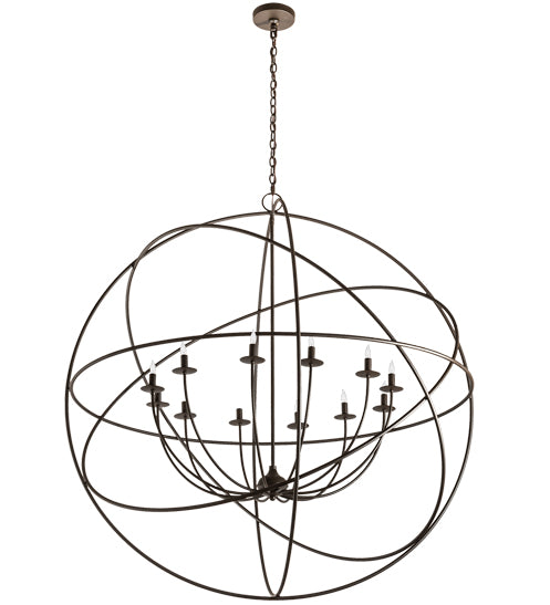 54" Wide Atom Enerjisi 12 Light Chandelier