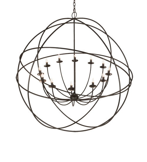 54" Wide Atom Enerjisi 12 Light Chandelier