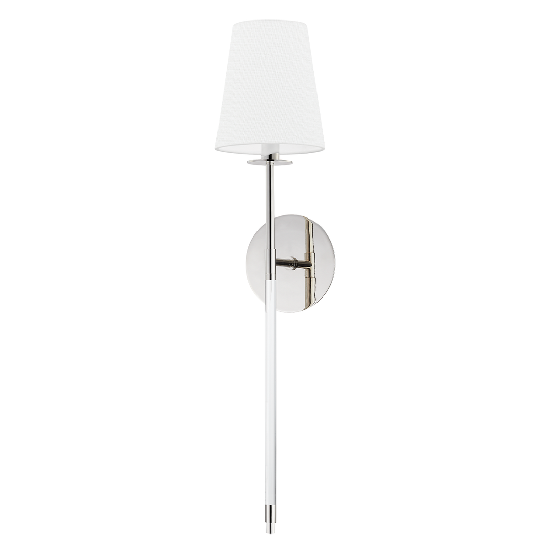 Niagra Wall Sconce Crystal Base 6" - Polished Nickel