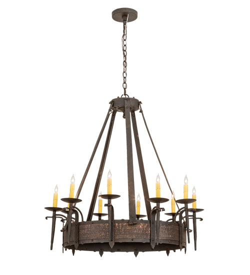 35" Wide Costello 10 Light Chandelier