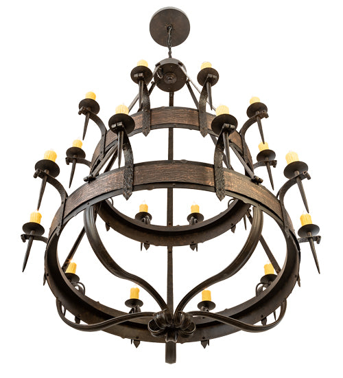 56" Wide Costello 20 Light Two Tier Chandelier