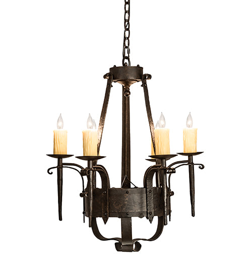 24" Wide Costello 6 Light Chandelier