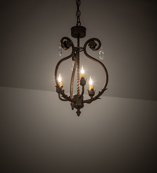 12" Wide Antonia 3 Light Chandelier