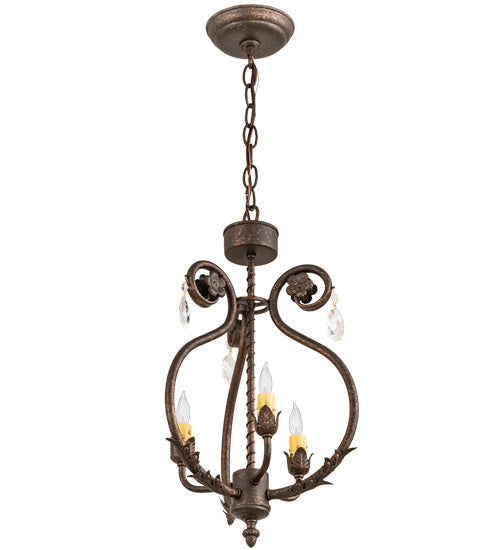 12" Wide Antonia 3 Light Chandelier