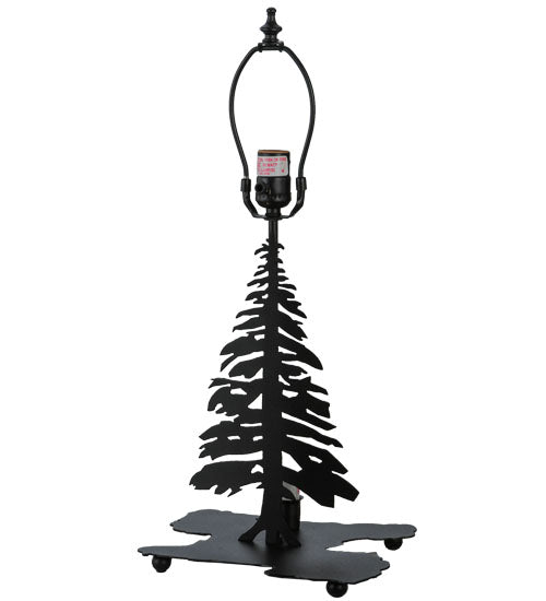 14" High Tall Pines W/Lighted Base Table Base