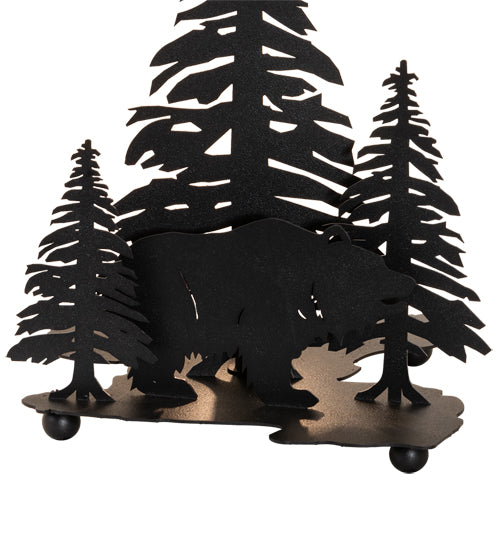 14" Grz Bear/3Tree Base Bk