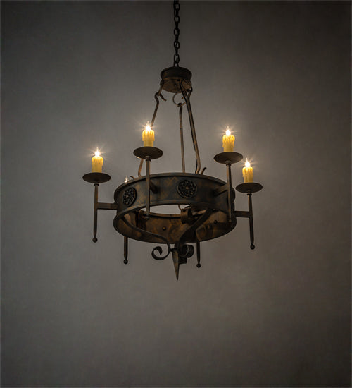 30" Wide Lorenzo 6 Light Chandelier