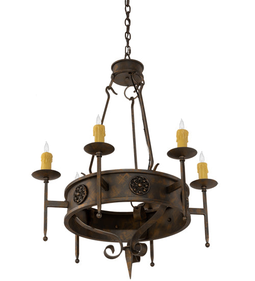 30" Wide Lorenzo 6 Light Chandelier