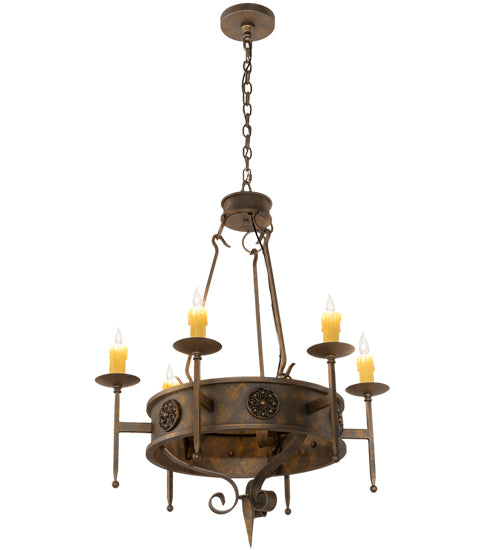 30" Wide Lorenzo 6 Light Chandelier