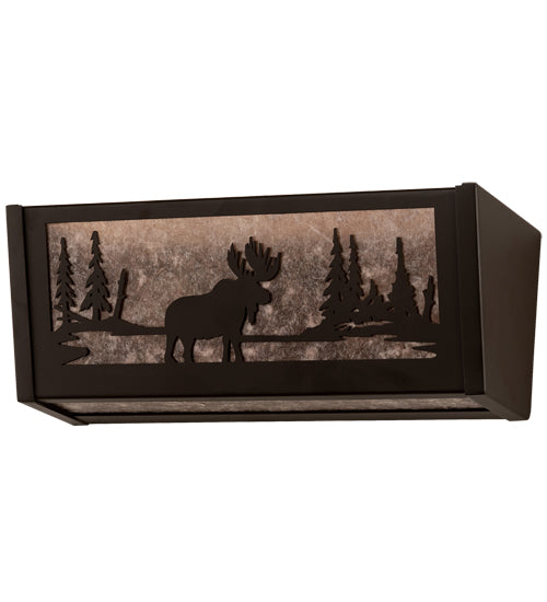 16" Wide Moose At Lake Vanity Light