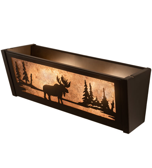 16" Wide Moose At Lake Vanity Light