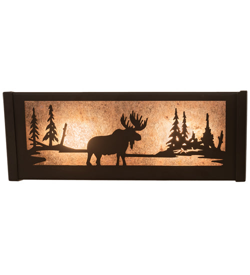 16" Wide Moose At Lake Vanity Light