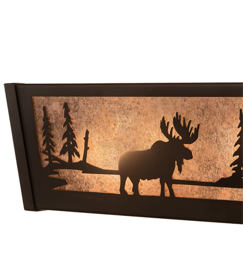 16" Wide Moose At Lake Vanity Light