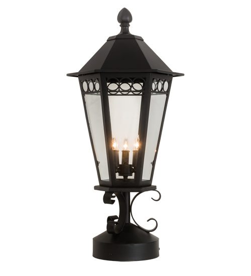 14" Wide Yorkshire Lantern Post Mount