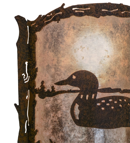 9" Wide Loon Left Wall Sconce