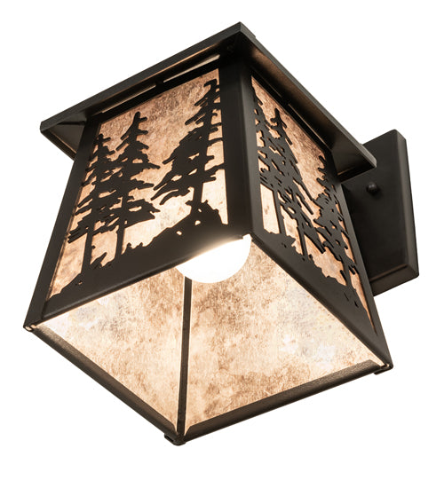 7" Wide Tall Pines Lantern Wall Sconce