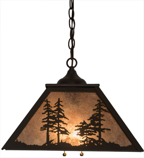 16"Sq Tall Pines Pendant