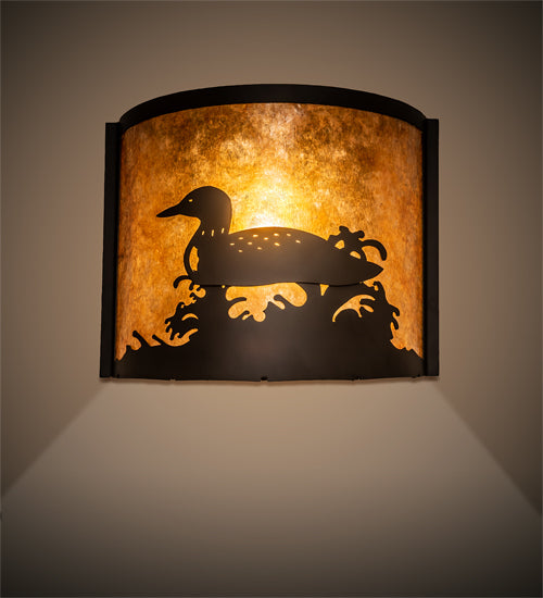 11" Wide Loon Left Wall Sconce