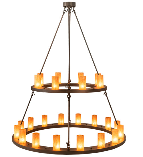 54" Wide Loxley 24 Light Two Tier Chandelier