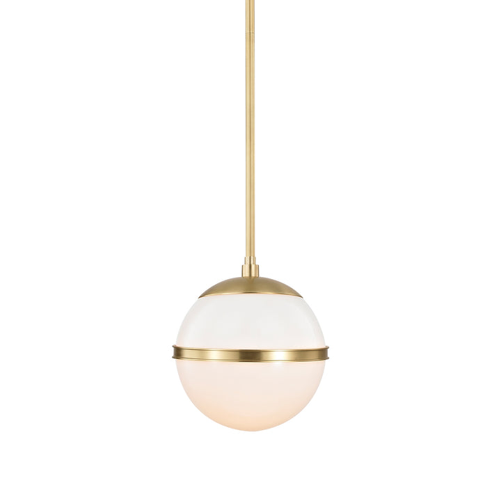 Crystorama Brian Patrick Flynn Truax 1 Light Aged Brass Mini Pendant