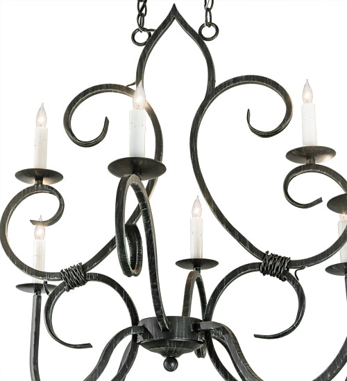 48" Long Clifton Oval 10 Light Chandelier