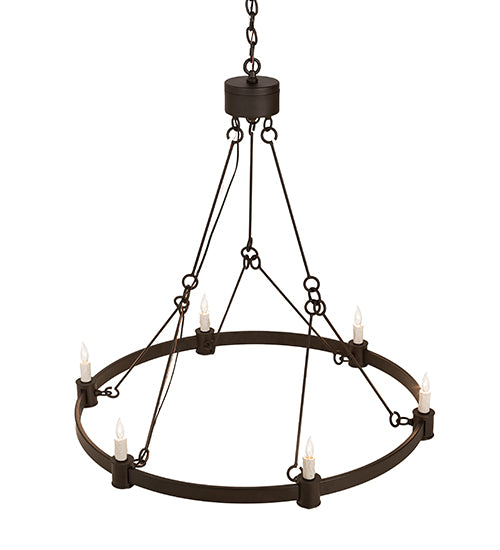 36" Wide Kenosha 6 Light Chandelier