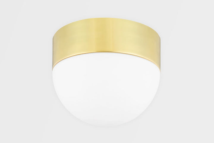 Adams 2 Light Flush Mount - Aged Brass