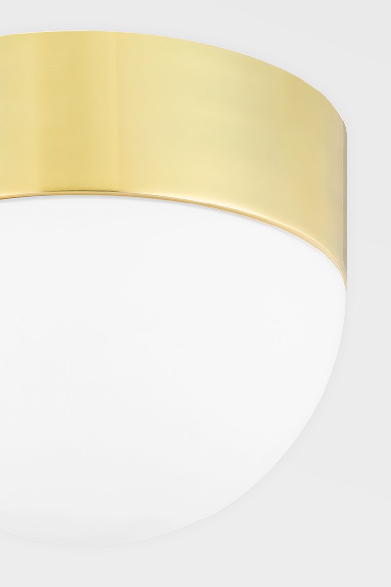 Adams 2 Light Flush Mount - Aged Brass