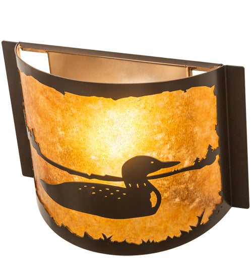 12" Wide Loon Right Wall Sconce