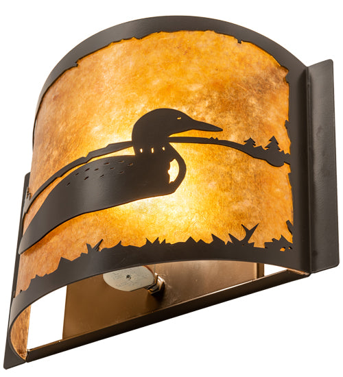 12" Wide Loon Right Wall Sconce